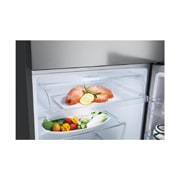 LG Hajm 395 l |  Yuqori muzlatgich kamerali LG sovutgich | Kulrang | DoorCooling+™ | HygieneFresh+™ | Smart Inverter Compressor, ichida mevalar bilan tortma, GN-B392SMBB, thumbnail 5
