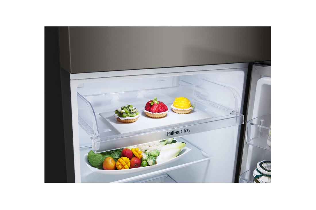 LG 395 hajmli | Yuqori sovutgichli LG kamerali muzlatgich | Qora  | DoorCooling+™ | HygieneFresh+™ | Smart Inverter Compressor, harorat nazorati murvatining batafsil koʻrinishi, GN-B332SBGB, thumbnail 6