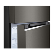 LG 395 hajmli | Yuqori sovutgichli LG kamerali muzlatgich | Qora  | DoorCooling+™ | HygieneFresh+™ | Smart Inverter Compressor, oʻng tomondan koʻrinishi, GN-B332SBGB, thumbnail 10