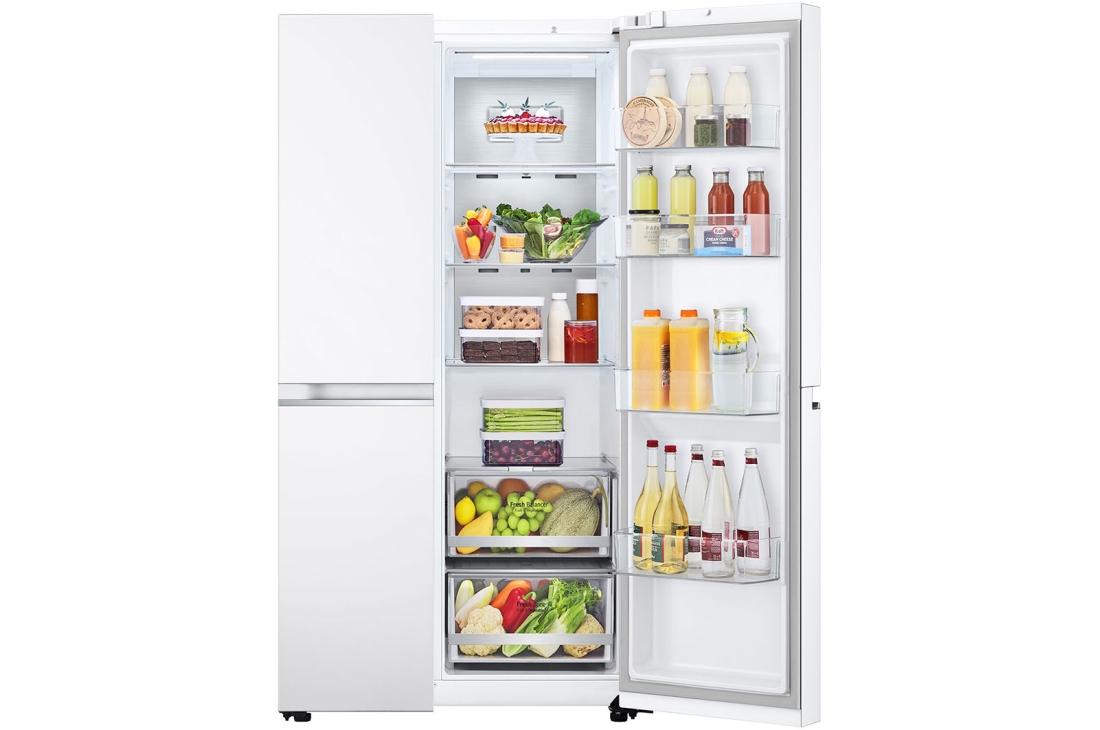 LG 647 L, Ikkita eshikli Objet sovitkich, Ajoyib dizayn, frontRightOpen_Food, GC-B257SBZV, thumbnail 7