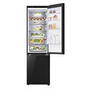 LG 387 L, Pastki kamerali Objet sovitkich, Ajoyib dizayn, Top door open with food , GC-B509QK9M, thumbnail 2