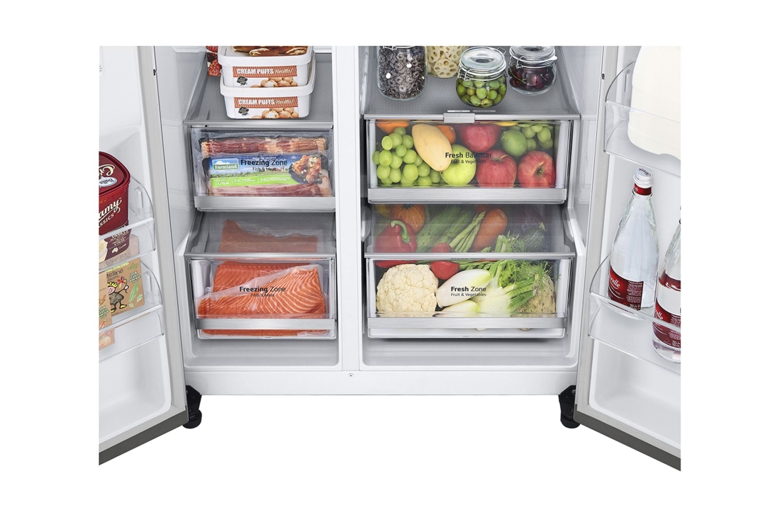 LG 647 L, Ikkita eshikli Insta-View sovutgich, Ajoyib dizayn, GC-Q257CBFV, thumbnail 6