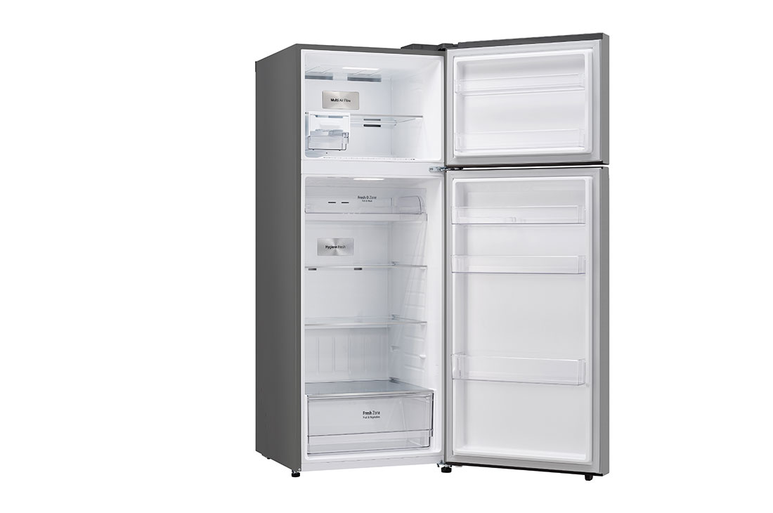 LG Hajm 461 l | Yuqori muzlatkich kamerali LG sovitkich | Kulrang | DoorCooling+™ | HygieneFresh+™ | Smart Inverter Compressor, open view, GN-B452SMBK, thumbnail 13