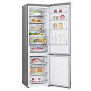 LG 387L, Pastki muzlatkich kamerali sovitkich | LG Uzbekistan, вид сверху, открытый вид с хранящимися продуктами, GC-B509FNPW, thumbnail 11