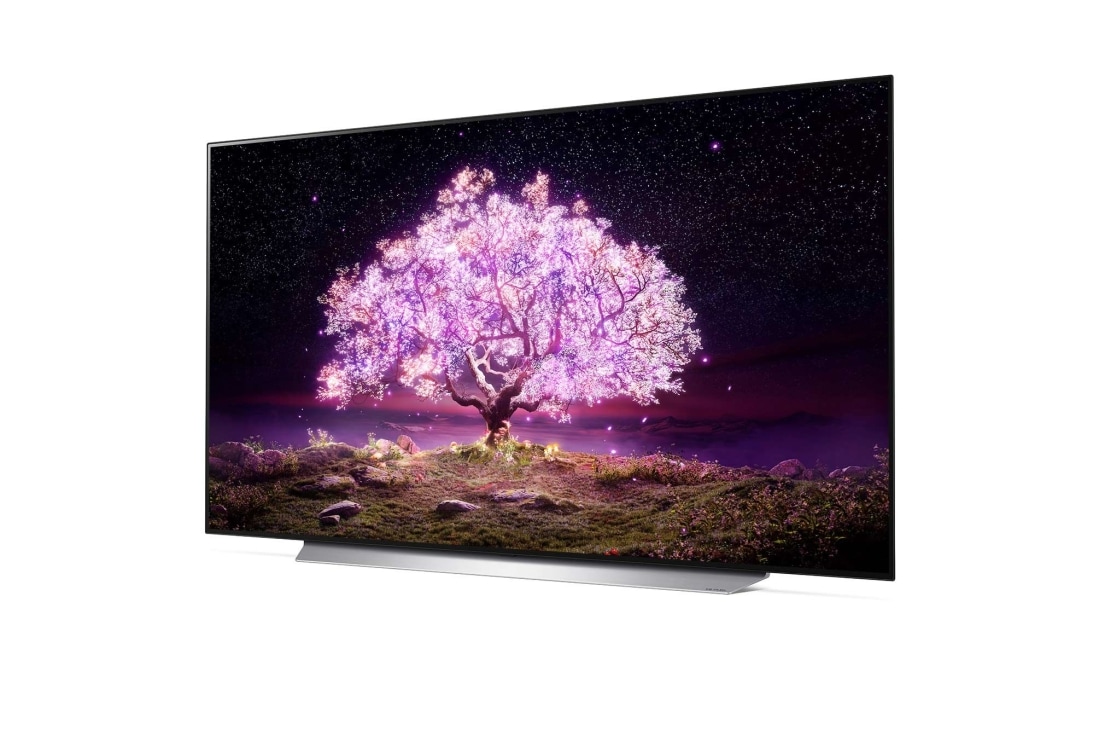 LG Smart OLED C1 | C1 77'' | 4K | Dolby Vision | HDR10 Pro, - 15 daraja burchak ostida yondan koʻrinish, OLED77C1RLA, thumbnail 2