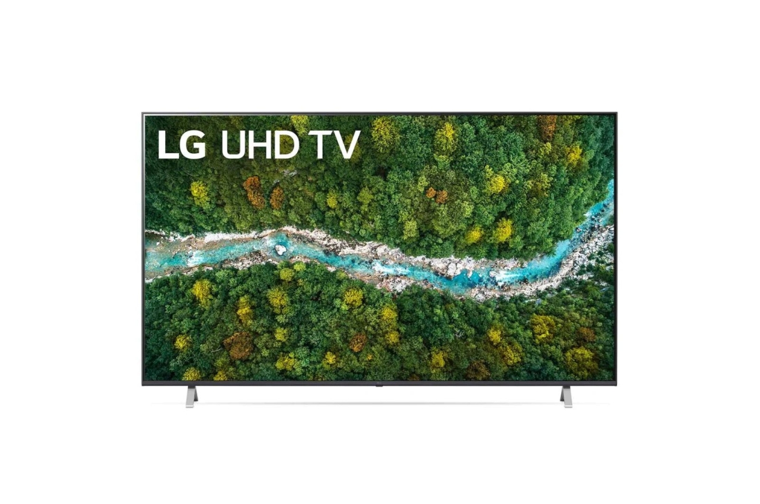 LG televizori | UP77 | 75'' | 4K | Smart UHD | 60 Gz, 75UP77006LB front view with infill image, 75UP77006LB