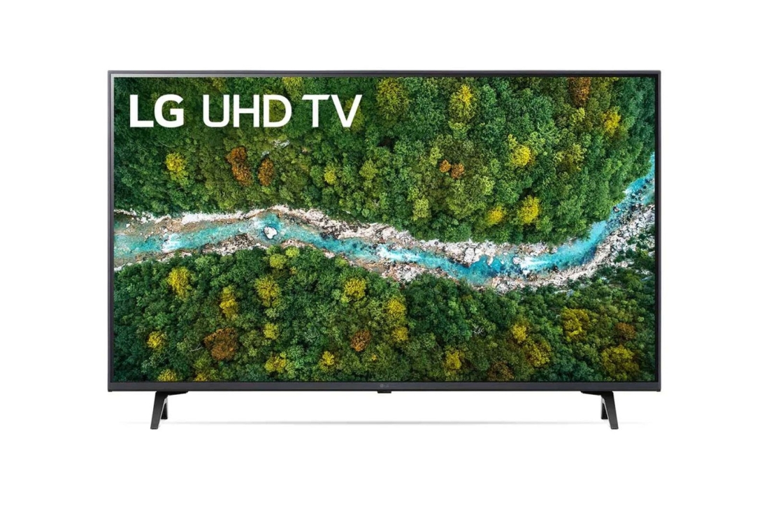 LG televizori | UP77 | 43'' | 4K | Smart UHD | 60 Gz, 43UP77006LB front view with infill image, 43UP77006LB