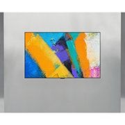 LG Smart OLED GX | GX 65'' | 4K | ThinQ AI | a9 Gen4 , Sanʼat asari singari devordan nafosat bilan chiqib turgan LG Gallery Design televizorining old tomondan koʻrinishi, OLED65GXRLA, thumbnail 12