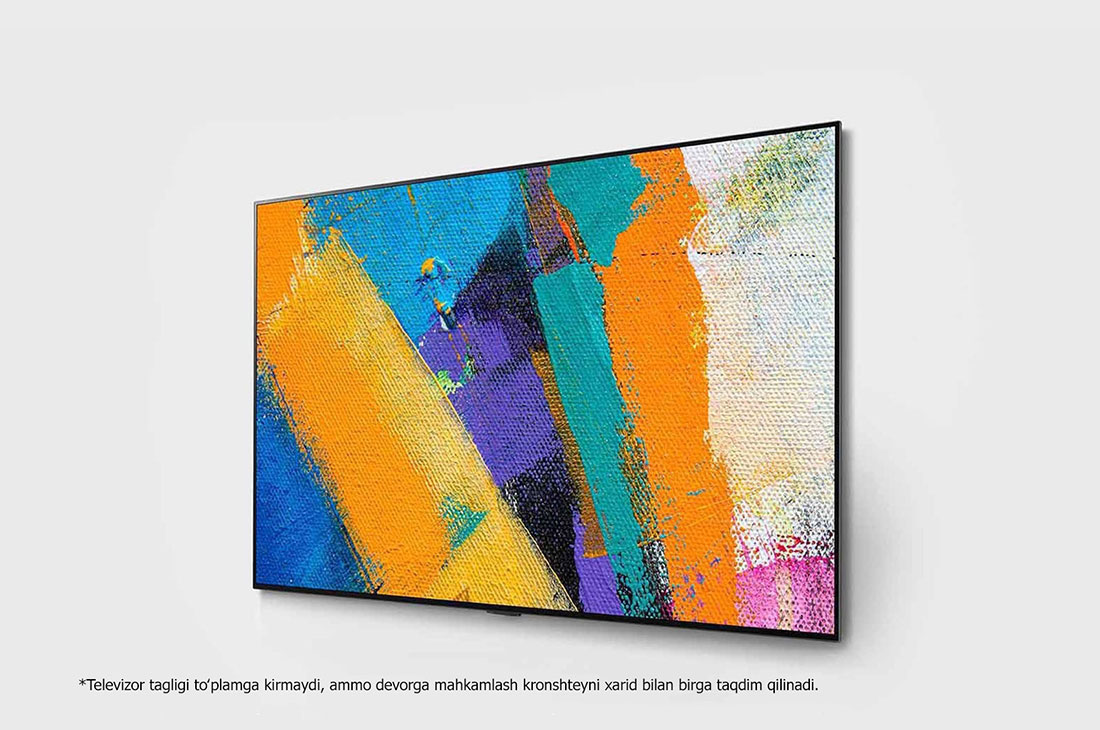 LG Smart OLED GX | GX 65'' | 4K | ThinQ AI | a9 Gen4 , ekranda tasvir bilan 60 daraja burchak ostida yon tomondan koʻrinish, OLED65GXRLA, thumbnail 3