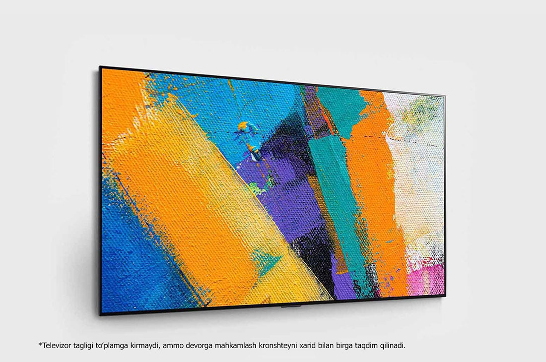 LG Smart OLED GX | GX 65'' | 4K | ThinQ AI | a9 Gen4 , ekranda tasvir bilan 30 daraja burchak ostida yon tomondan koʻrinish, OLED65GXRLA, thumbnail 5