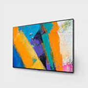 LG Smart OLED GX | GX 65'' | 4K | ThinQ AI | a9 Gen4 , ekranda tasvir bilan 60 daraja burchak ostida yon tomondan koʻrinish, OLED65GXRLA, thumbnail 3