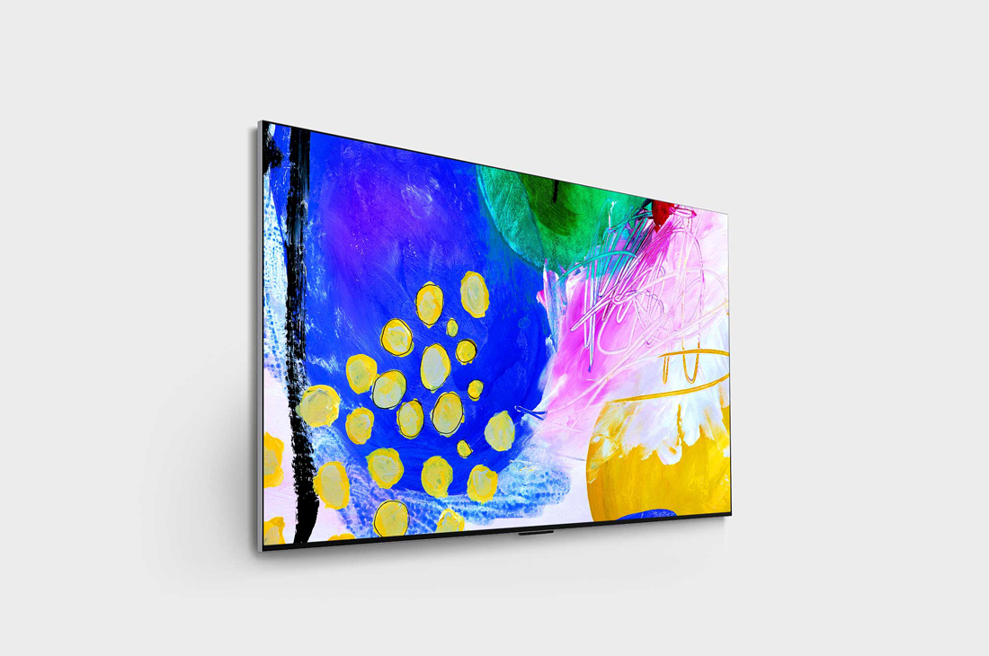 LG Smart OLED G2 | G2 65'' | 4K | a9 Gen5, Dynamic Tone Mapping Pro, Dolby Vision IQ | Dolby Atmos, Burchak ostida yon tomondan koʻrinishi, OLED65G2RLA, thumbnail 4