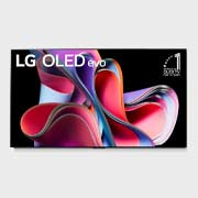 LG 65 duymli LG OLED evo G3 4K Smart TV 2023, LG OLED evo, dunyodagi 1-raqamli 11-yillik va ekranda panelga 5 yillik kafolat logotipining old tomondan koʻrinishi, OLED65G3RLA, thumbnail 1