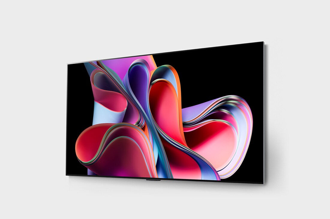 LG 65 duymli LG OLED evo G3 4K Smart TV 2023, Devorda LG OLED G3 chapga qarab turgan holda qisman burchak ostida yondan koʻrinishi, OLED65G3RLA, thumbnail 2