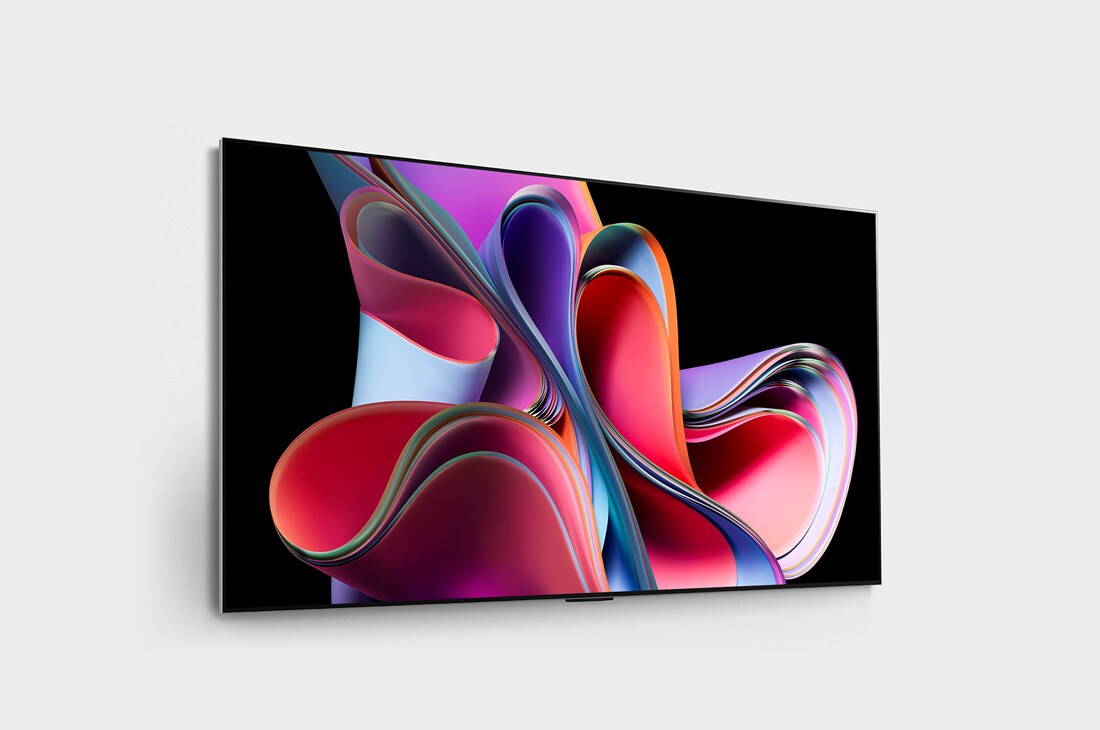 LG 65 duymli LG OLED evo G3 4K Smart TV 2023, Devorda LG OLED G3 oʻngga qarab turgan holda qisman burchak ostida yondan koʻrinishi, OLED65G3RLA, thumbnail 5