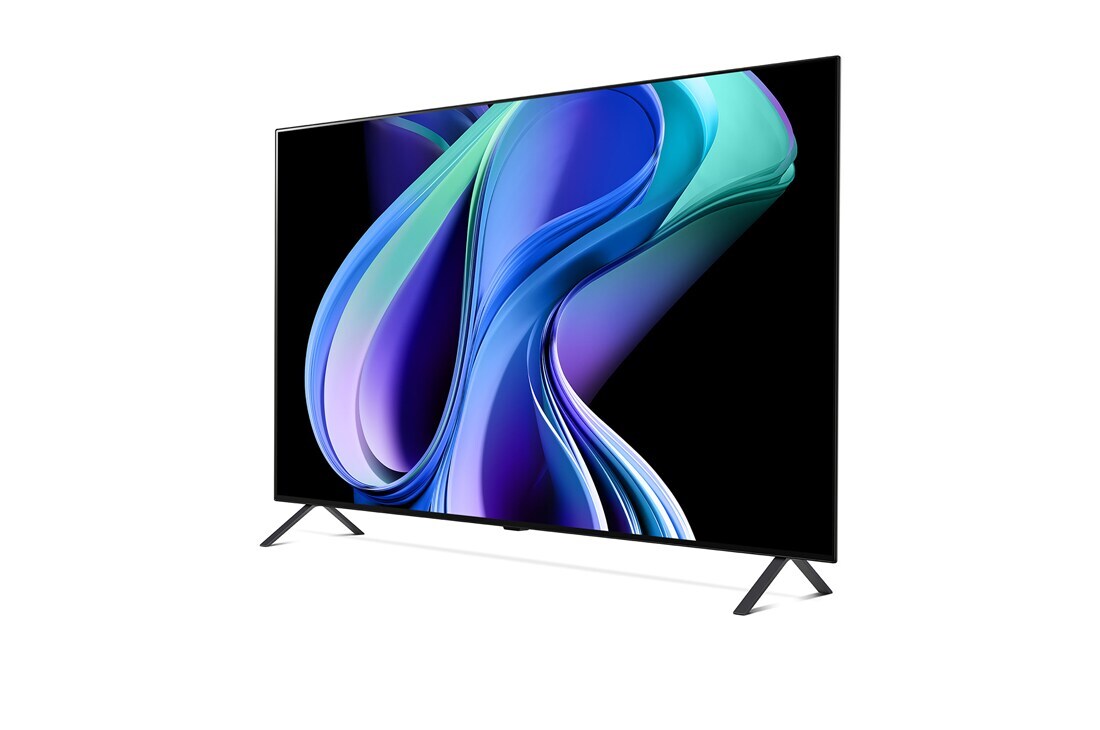 LG 55 duymli LG OLED A3 4K Smart TV 2023, Chap tomonga qaragan kichik burchak ostidagi yondan koʻrinishi., OLED55A3RLA, thumbnail 3