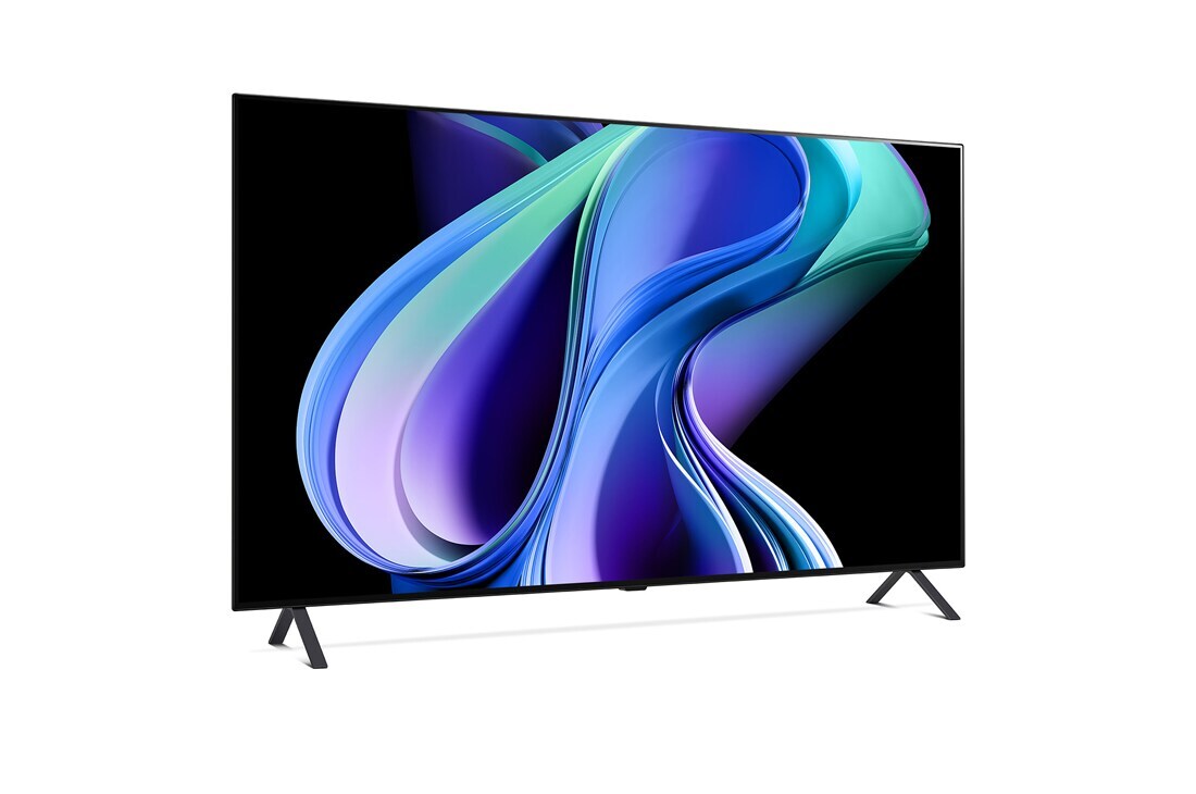 LG 55 duymli LG OLED A3 4K Smart TV 2023, Oʻng tomonga qaragan kichik burchak ostidagi yondan koʻrinishi., OLED55A3RLA, thumbnail 6