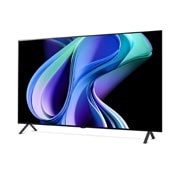 LG 55 duymli LG OLED A3 4K Smart TV 2023, Chap tomonga qaragan kichik burchak ostidagi yondan koʻrinishi., OLED55A3RLA, thumbnail 2