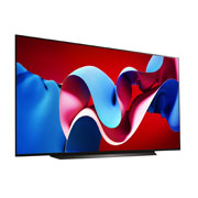 LG 83 dyuymli Smart TV LG OLED evo С4 4K OLED83С4 , Вид справа под небольшим углом на телевизор LG OLED TV, OLED B4, OLED83C4RLA, thumbnail 6