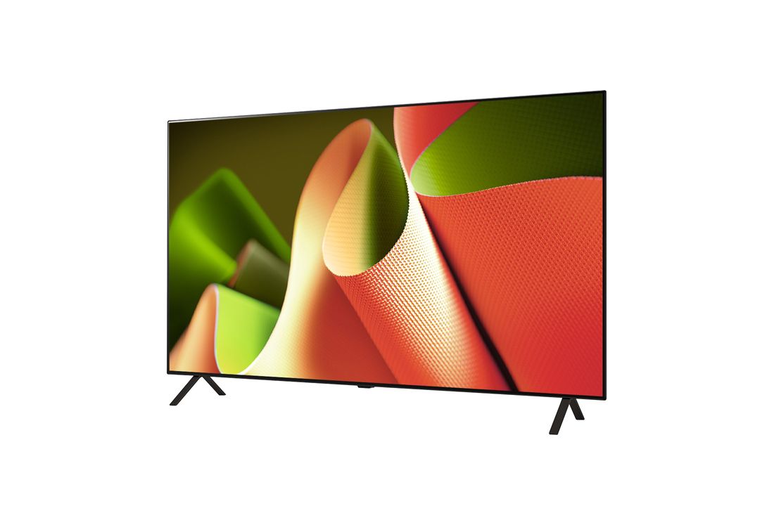 LG 55 dyuymli Smart TV LG OLED evo B4 4K OLED55B4, LG OLED televizori, OLED B4 ning biroz burchak ostida chap tomondan ko'rinishi, OLED55B4RLA, thumbnail 2