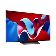 LG 55 dyuymli Smart TV LG OLED evo С4 4K OLED55С4, LG OLED televizori, OLED С4 ning biroz burchak ostida o'ng tomondan ko'rinishi, OLED55C4RLA, thumbnail 10