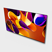 LG 77 dyuymli Smart TV LG OLED evo G4 4K OLED77G4, Devorga o'rnatilgan LG OLED evo, OLED G4 televizorining biroz burchak ostida tepa ko'rinishi., OLED77G4RLA, thumbnail 8