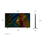 LG 75 dyumli LG NanoCell AI NANO80 4K Smart TV 2025, dim, 75NANO80A6B, thumbnail 4