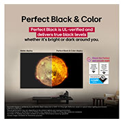 LG 77  dyumli LG OLED evo AI C5 4K Smart TV 2025, Bittasi Perfect Color va Perfect Black ranglariga ega, boshqasi ega ega bo‘lmagan displeylarni vizual solishtirishni ko‘rsatuvchi LG OLED TV. UL va ko‘z uchun xavfsizligi sertifikatlari belgilarni tek, OLED77C5RLA, thumbnail 7