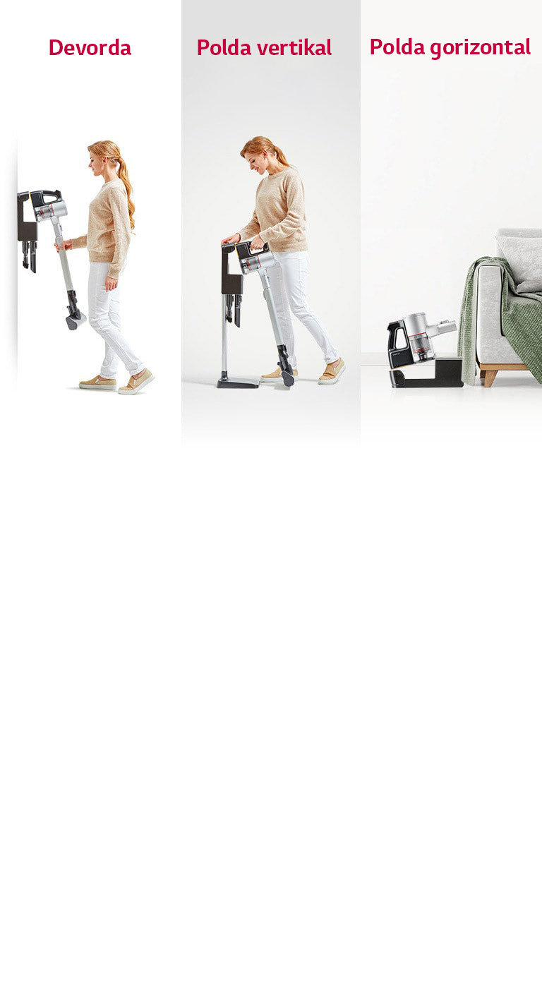  LG CordZero A9 Zaryadlash tayanchini 3 xil usulda joylashtirish