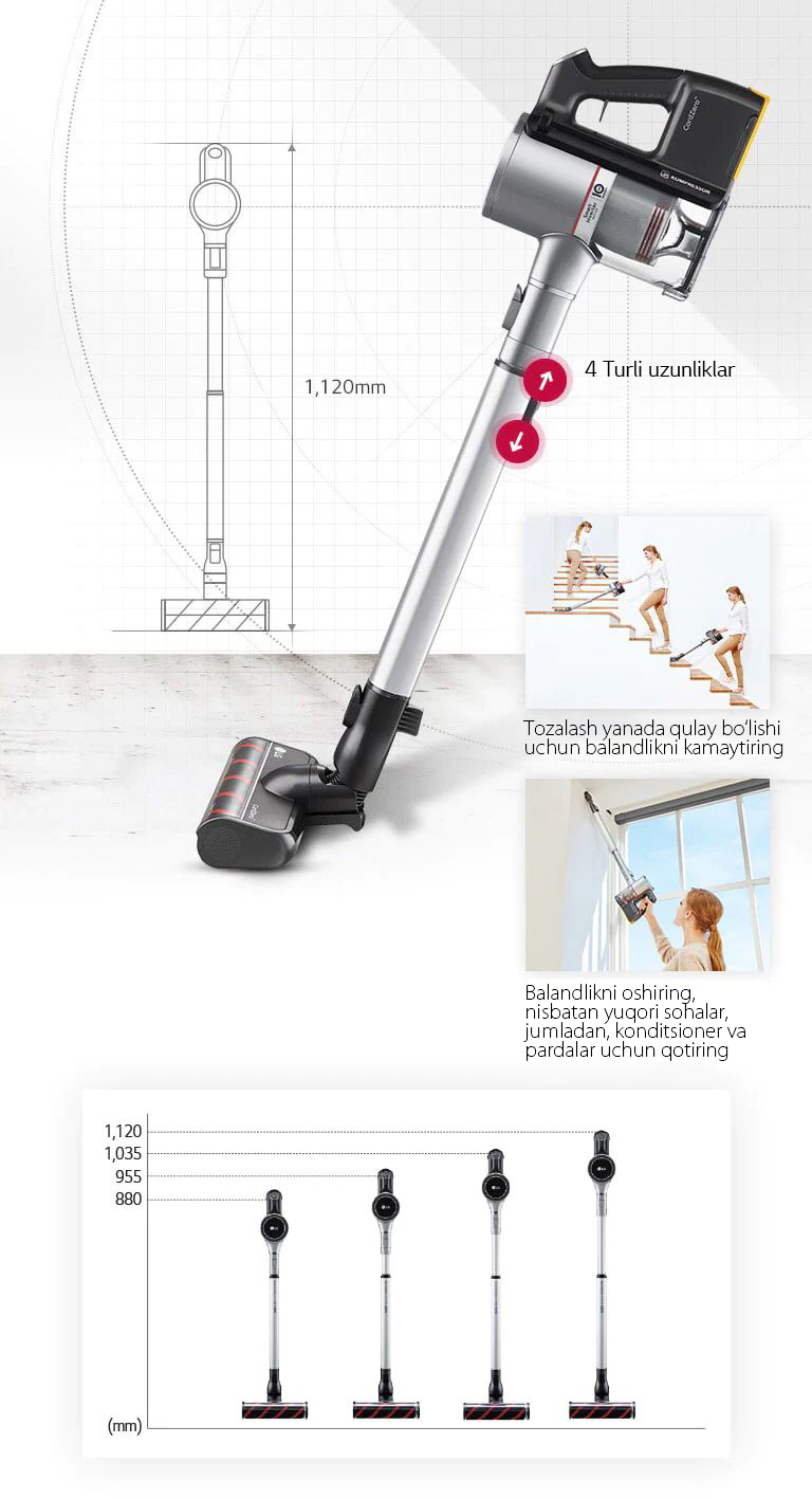 Qulaylik va koʻp vazifalilik uchun moslashadigan uzunlik