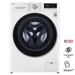 LG AI DD sunʼiy intellektli kir yuvish mashinasi, 8,5 kg, Steam bugʻ bilan yuvish, TurboWash59, ThinQ2