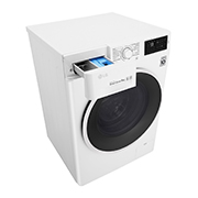 LG ''6 ta harakat'' texnologiyasiga ega to'g'ridan-to'g'ri boshqariladigan kir yuvish mashinasi, Diagonal ko'rinish tepsisi ochiq, F4J6VN0W, thumbnail 8