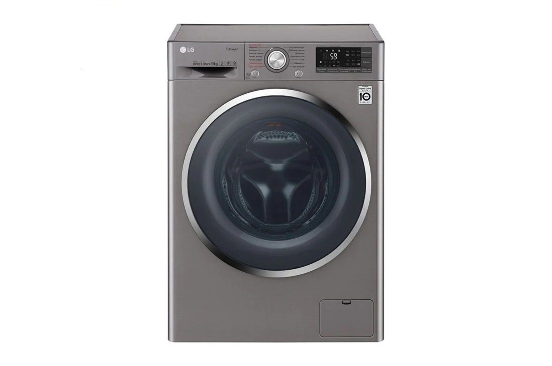 LG AI DD sunʼiy intellektli kir yuvish mashinasi, 9 kg, Spa Steam®, TurboWash39, ThinQ, F4J7VS2S, F4J7VS2S
