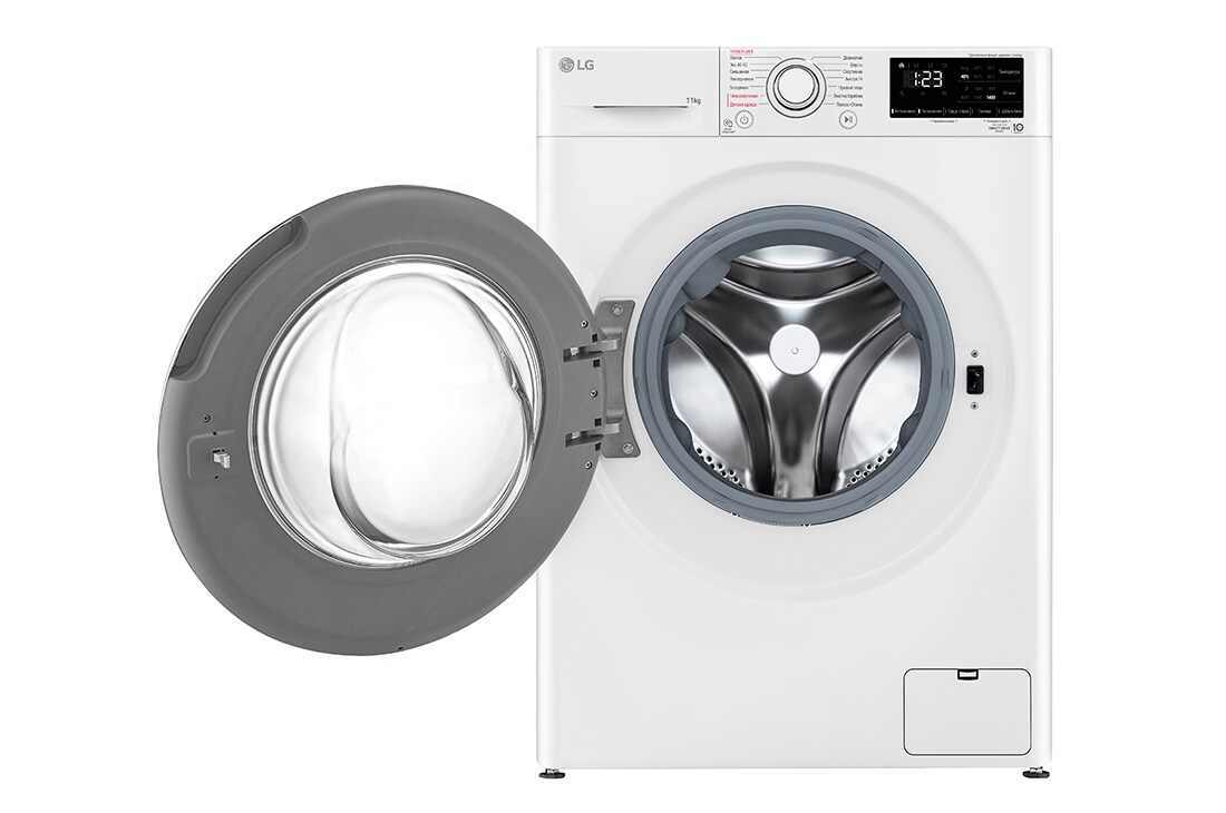 LG 11 kg, kir yuvish mashinasi, Steam™, Elegant dizayn, yondan koʻrinishi. , F4V3ES6W, thumbnail 2