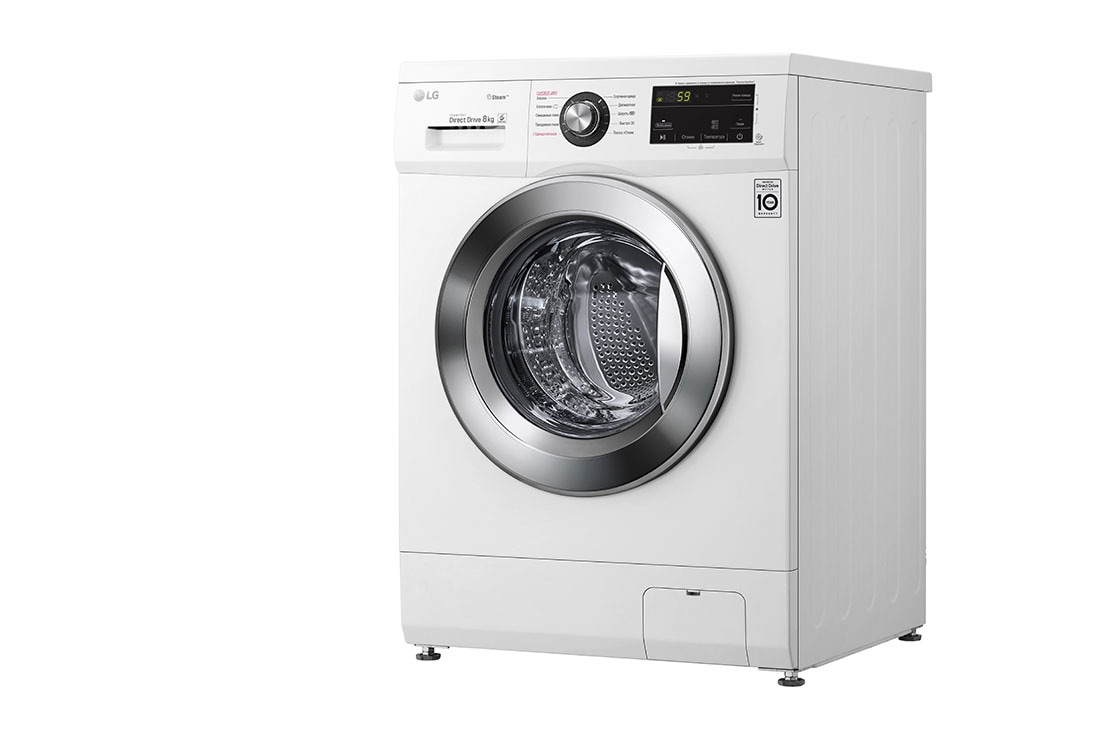 LG 8 kg kir yuvish mashinasi, 6 Motion DD™, Elegant dizayn, left view, F4J3TS2W, thumbnail 9