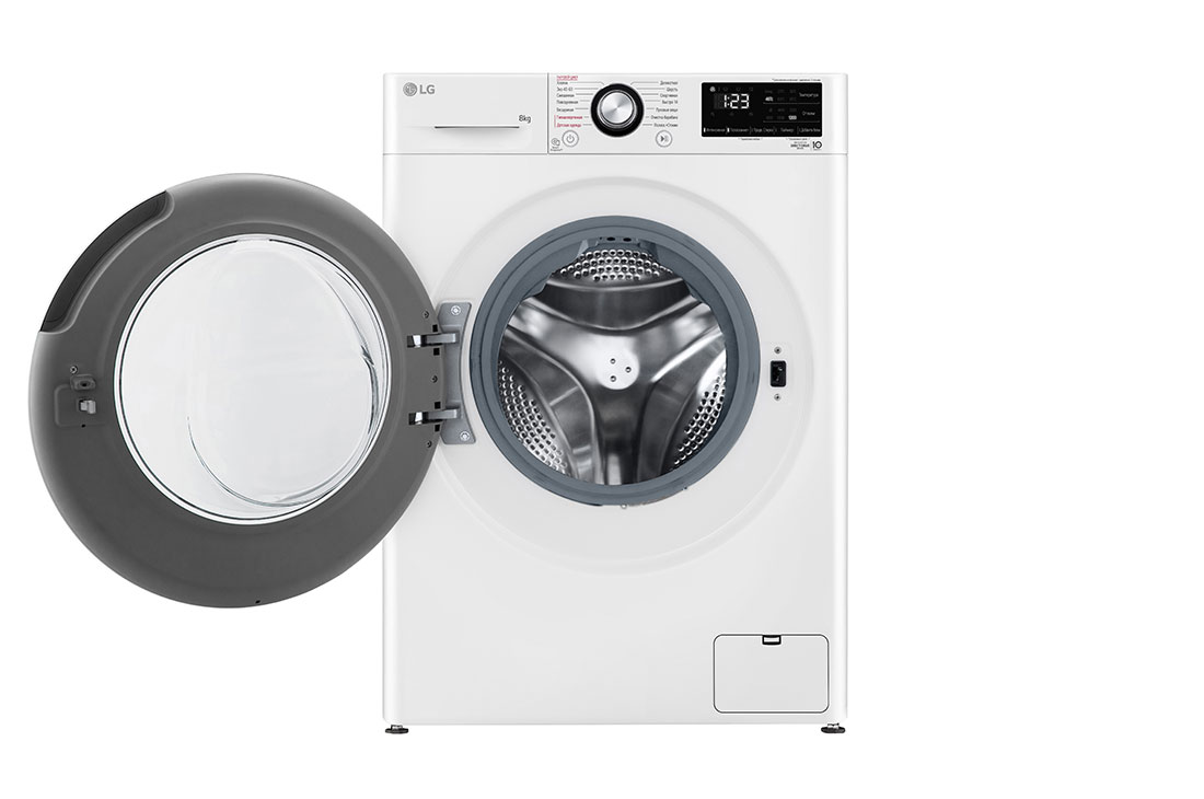 LG 8 kg, Nozik kir yuvish mashinasi, Steam™, Elegant dizayn, front open, F2V3PS6W, thumbnail 2