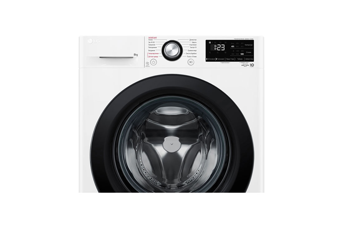 LG 8 kg, Nozik kir yuvish mashinasi, Steam™, Elegant dizayn, detail view, F2V3PS6W, thumbnail 6
