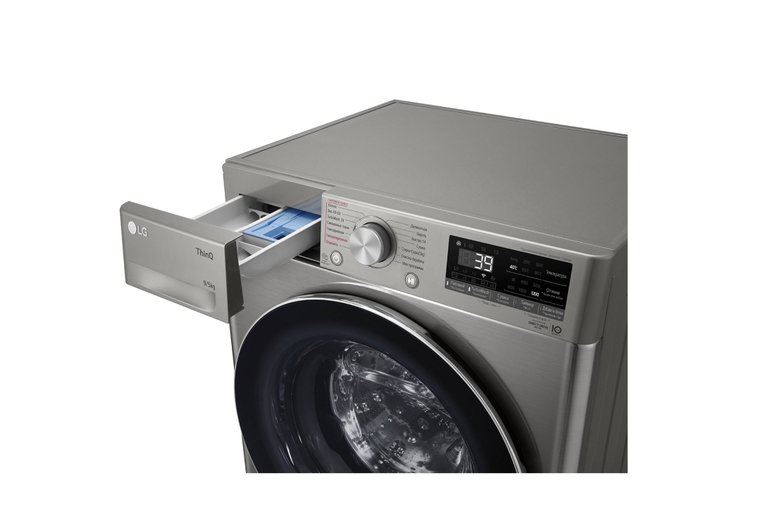 LG 9/5 kg, Kir quritish funksiyali kir yuvish mashinasi, AI DD™, TurboWash™360˚, F2V7FR2P, thumbnail 6