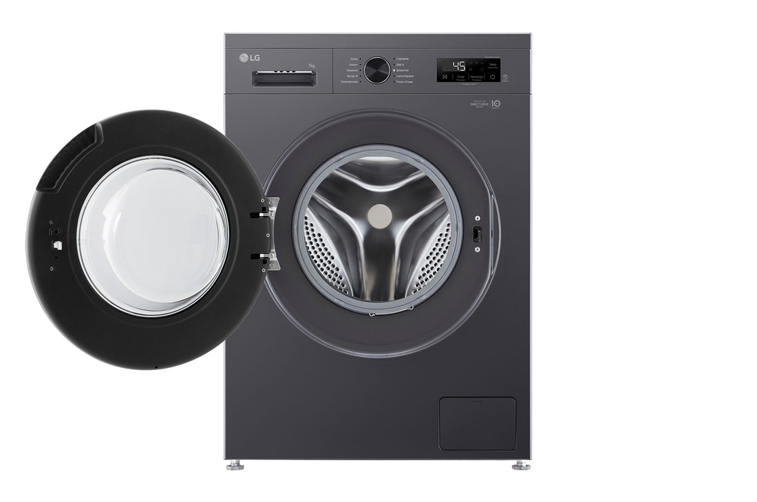 LG 7 kg, Nozik kir yuvish mashinasi, Steam™, Elegant dizayn | LG Uzbekistan, FrontOpen_slim, F2Y1HS5J, thumbnail 2