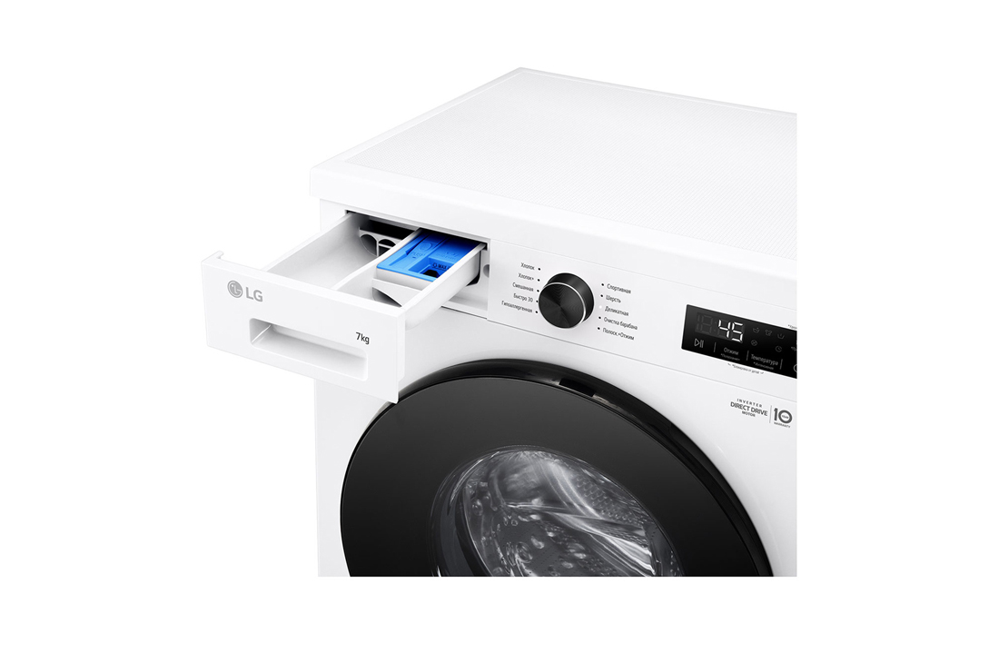 LG 7 kg, Nozik kir yuvish mashinasi, Steam™, Elegant dizayn | LG Uzbekistan, TopRightDrawerOpen_slim, F2Y1HS5W, thumbnail 6