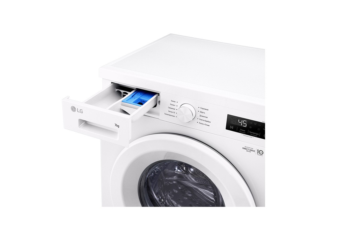 LG 7 kg, Nozik kir yuvish mashinasi, Steam™, Elegant dizayn | LG Uzbekistan, TopRightDrawerOpen_slim, F2Y1HS3W, thumbnail 6
