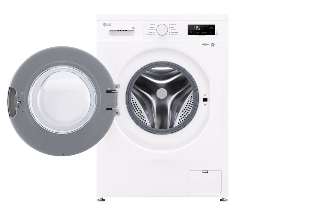 LG 6 kg, Nozik kir yuvish mashinasi, Steam™, Elegant dizayn | LG Uzbekistan, Old ochiq, F2Y1NS3W, thumbnail 2