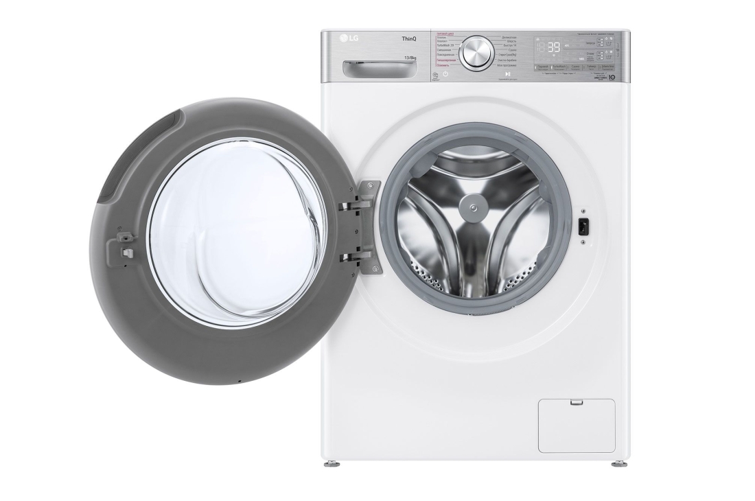 LG Kir yuvish mashinasi 13/8 kg - AI DD™ | TurboWash™360° | Steam+ ™ | ezDispense™, front open, F4V9LD2W, thumbnail 2