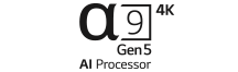 Sunʼiy idrokli a9 gen5 4K protsessor logotipi