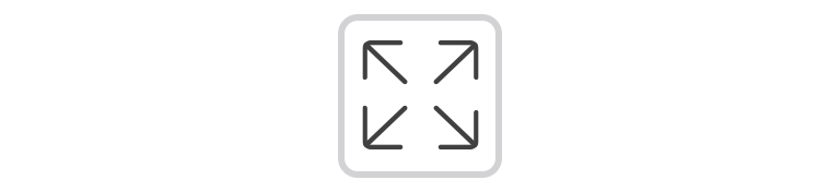 Четыре стрелки в квадрате идут от центра в направлении каждого из углов.