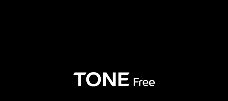 Текст «Чистый звук во время разговоров с TONE Free»