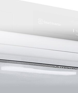 Close-up of soft LED lighting, effectively distributing light throughout the refrigerator and making it easy on the eyes.