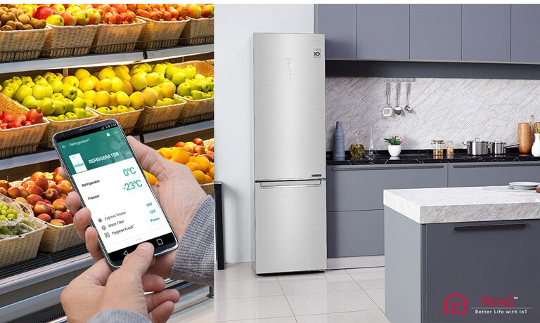 LG 384 л, Холодильник LG DoorCooling + с нижней морозильной камерой ...