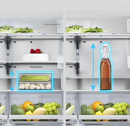 Крупный план лейбла Metal Frsh внутри холодильника