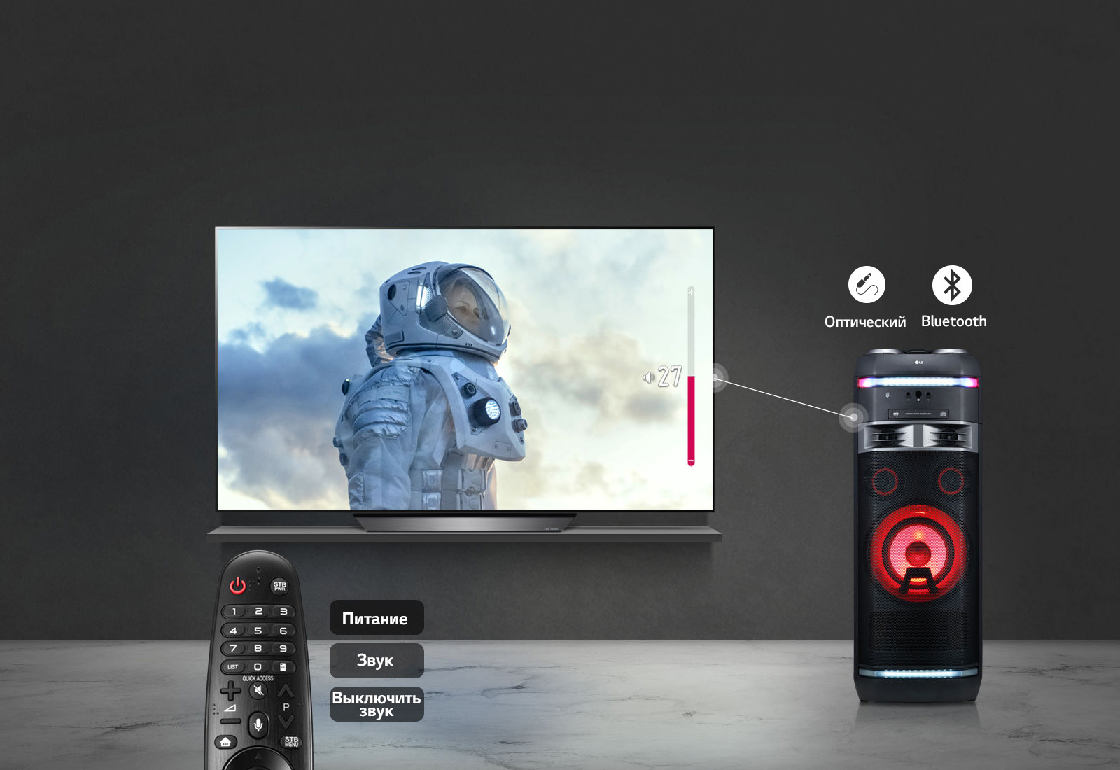 LG XBOOM OK85 Синхронизация звука с ТВ